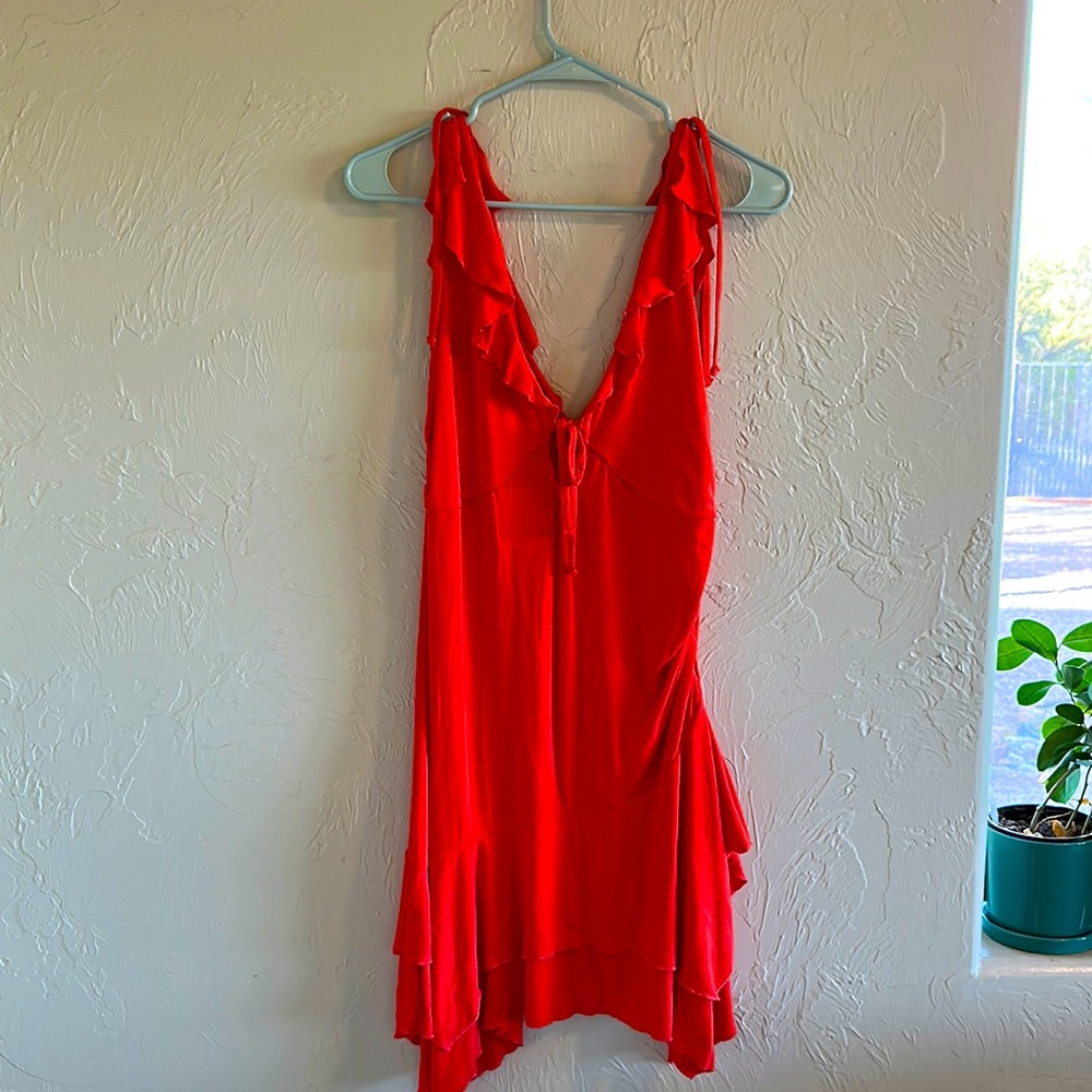 High low ruffle dress